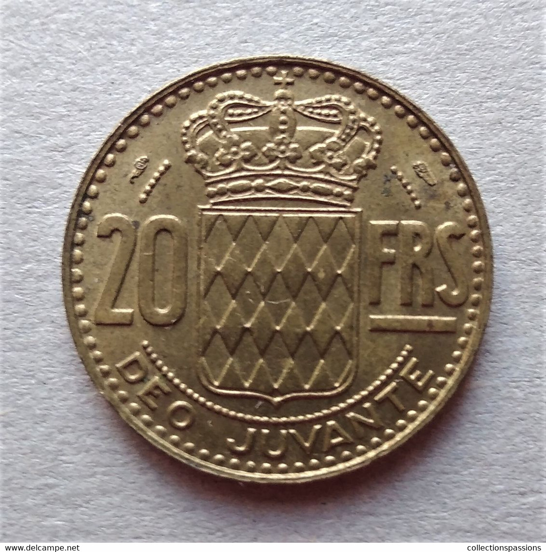 - MONACO - Rainier III Prince De Monaco - 20 Francs. 1950 - - 1949-1956 Francos Antiguos