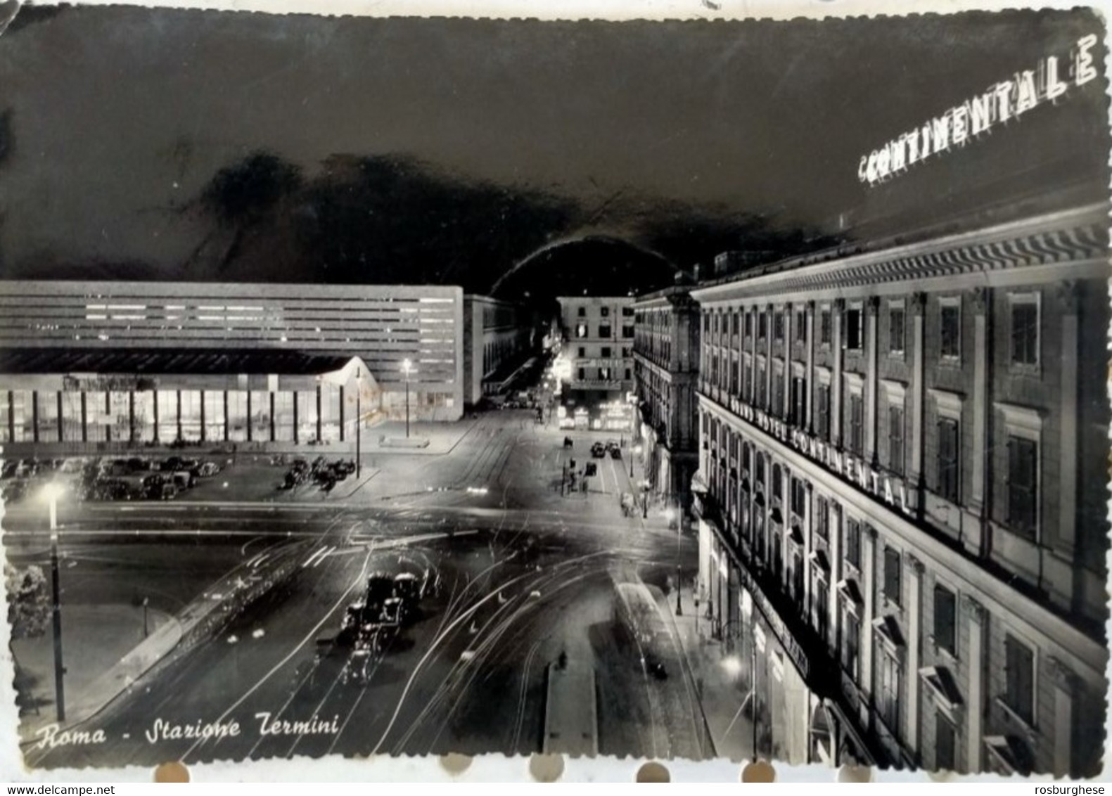 Cartolina Roma, Stazione Termini (10) FG VG 1953 - Stazione Termini