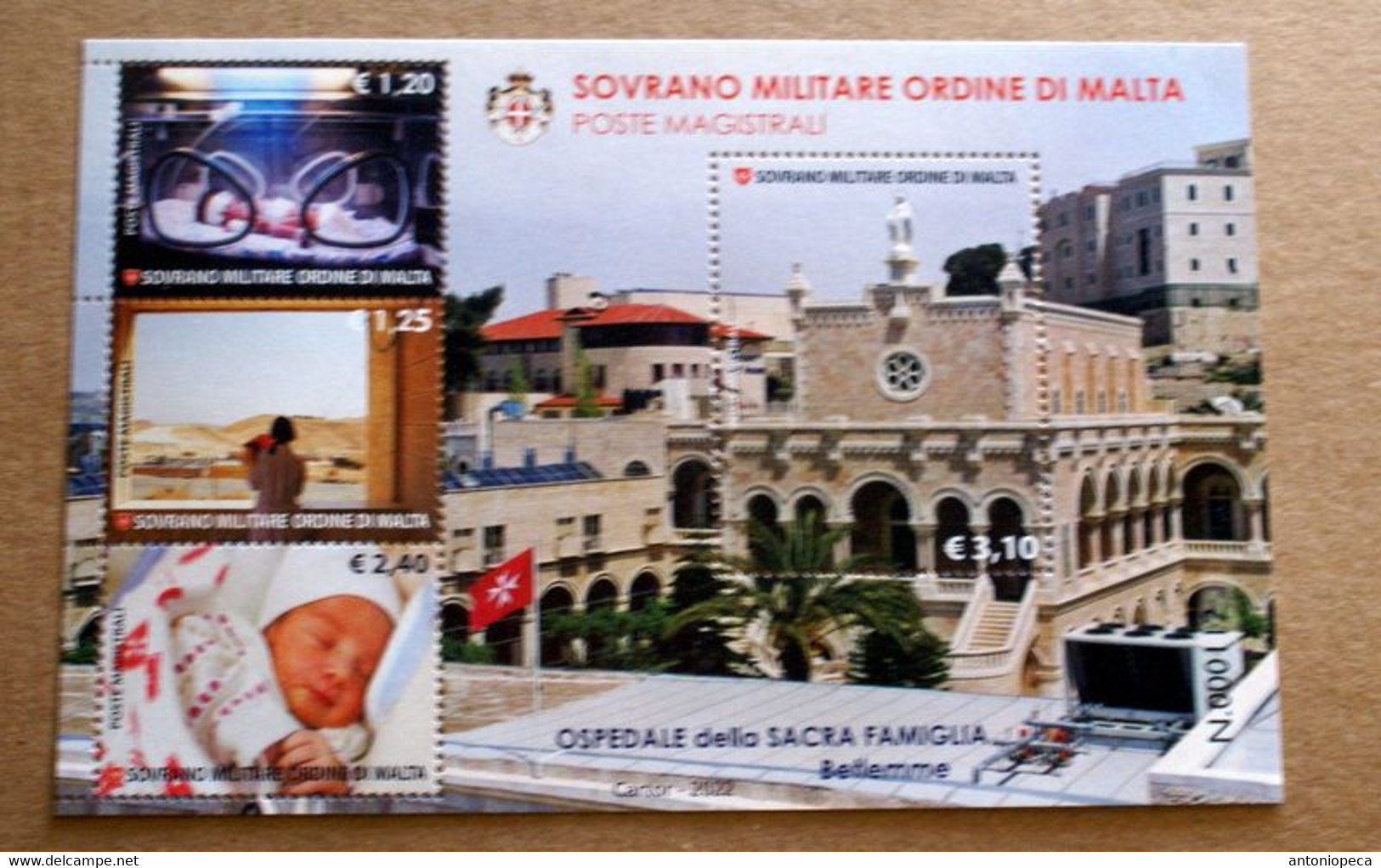 SMOM 2022, OSPEDALE SACRA FAMIGLIA A BETLEMME, SHEET MNH** - Sovrano Militare Ordine Di Malta