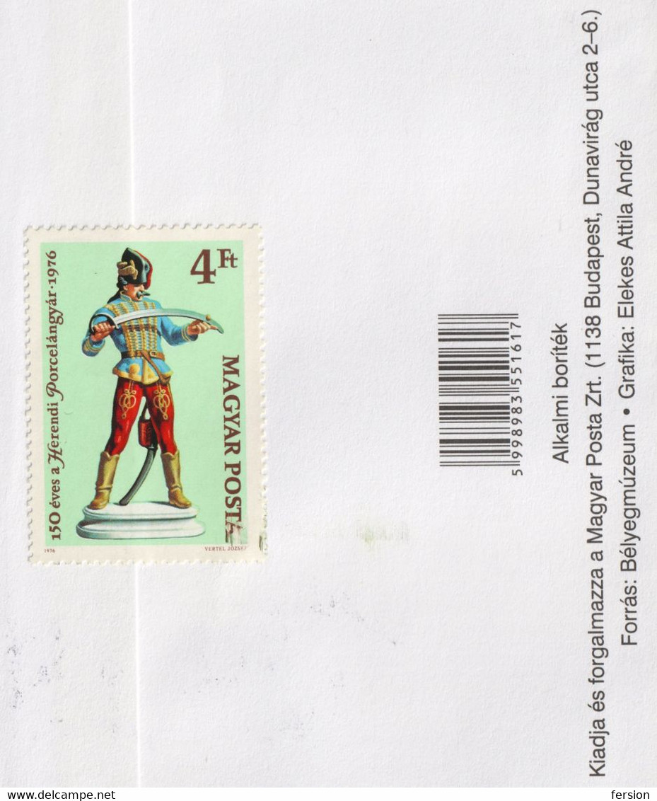 JOINT ISSUE Hungary Austria Stamp On Stamp FDC Porcelain Hussar REGISTERED ATM Label Vignette Letter Cover PÉCEL 2017 - Covers & Documents