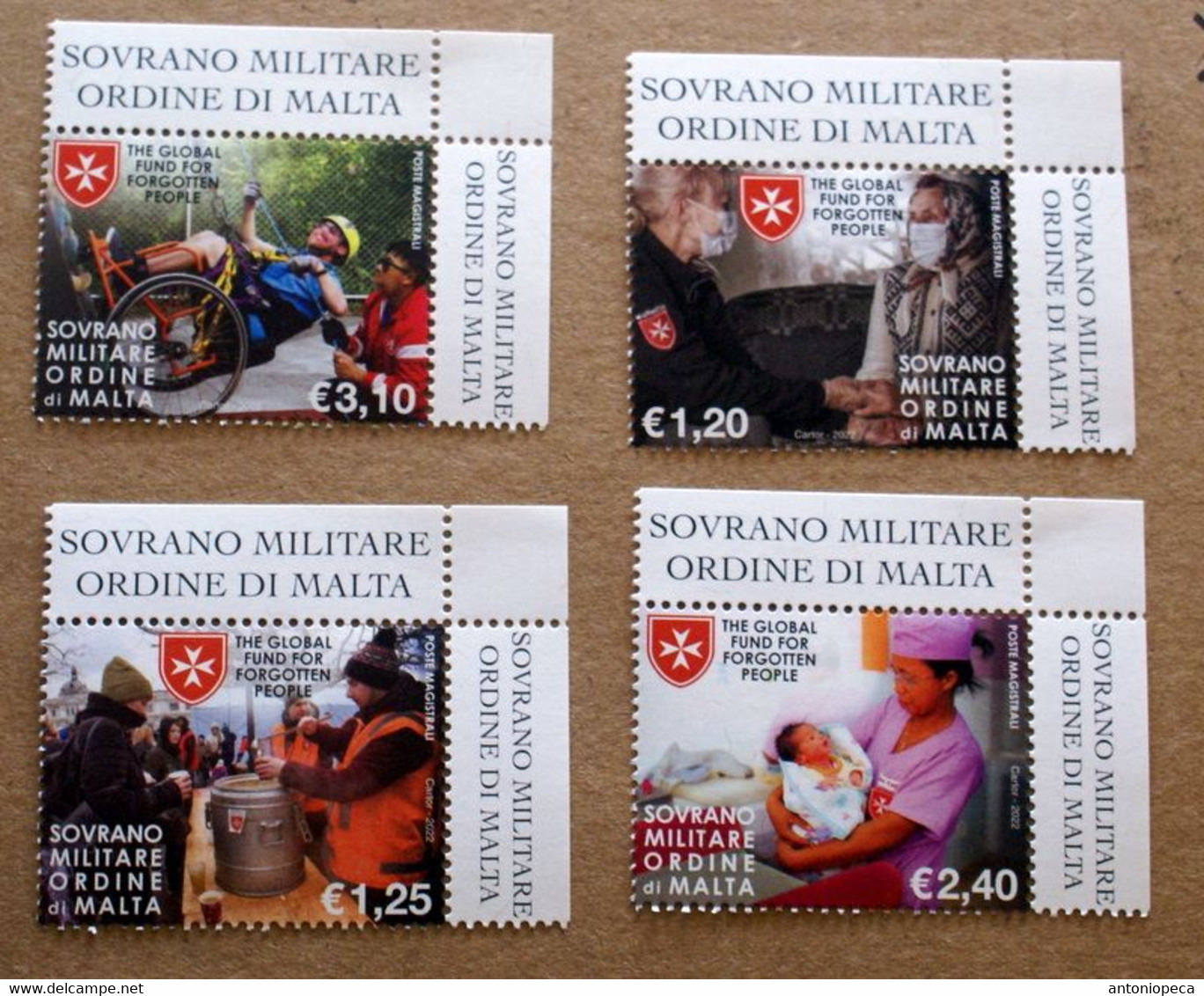 SMOM 2022, 10 ANNIVERSARY THE GLOBAL FUND FORGOTTEN PEOPLE, SET MNH** - Sovrano Militare Ordine Di Malta