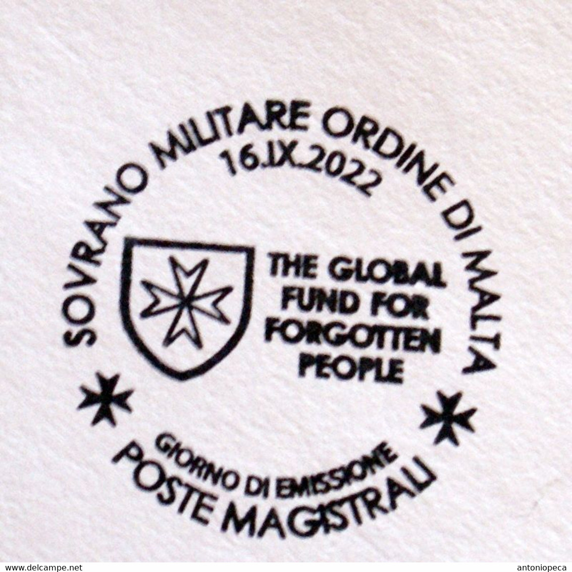SMOM 2022, 10 ANNIVERSARY THE GLOBAL FUND FORGOTTEN PEOPLE, SET FDC - Sovrano Militare Ordine Di Malta