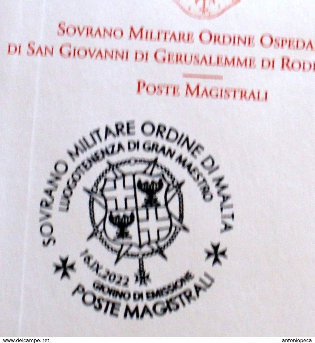 SMOM 2022, LUOGOTENENZAN INTERINALE GRAN MAESTRO FRA JOHN DUNLAP FDC - Sovrano Militare Ordine Di Malta