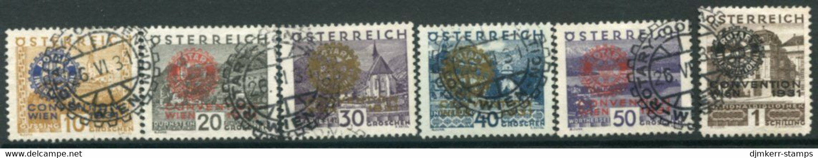 AUSTRIA 1931 Rotarian Congress Set Used. Michel 518-23 - Used Stamps