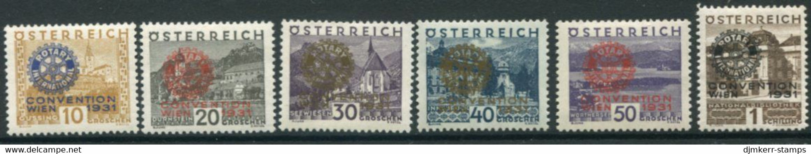 AUSTRIA 1931 Rotarian Congress Set MNH / **. Michel 518-23 - Unused Stamps