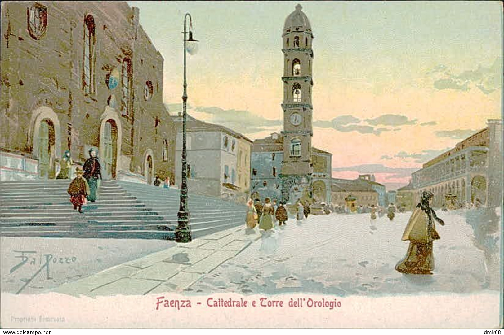 FAENZA - DAL POZZO - CATTEDRALE E TORRE DELL'OROLOGIO - EDIZIONE ALBONETTI - 1900s (11608) - Faenza