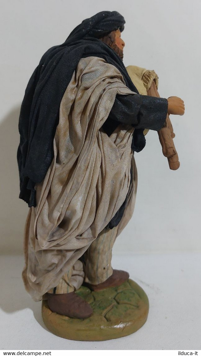 02346 Pastorello Presepe napoletano - Statuina in terracotta - Suonatore - 26 cm