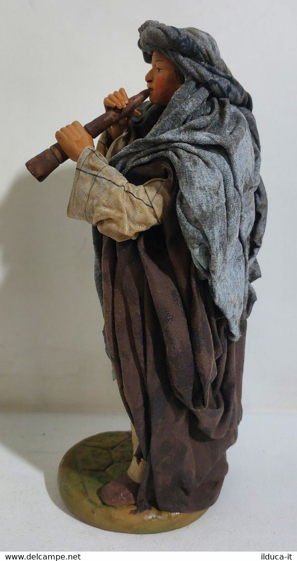 02960 Pastorello Presepe Napoletano - Statuina In Terracotta - Suonatore - 27 Cm - Presepi