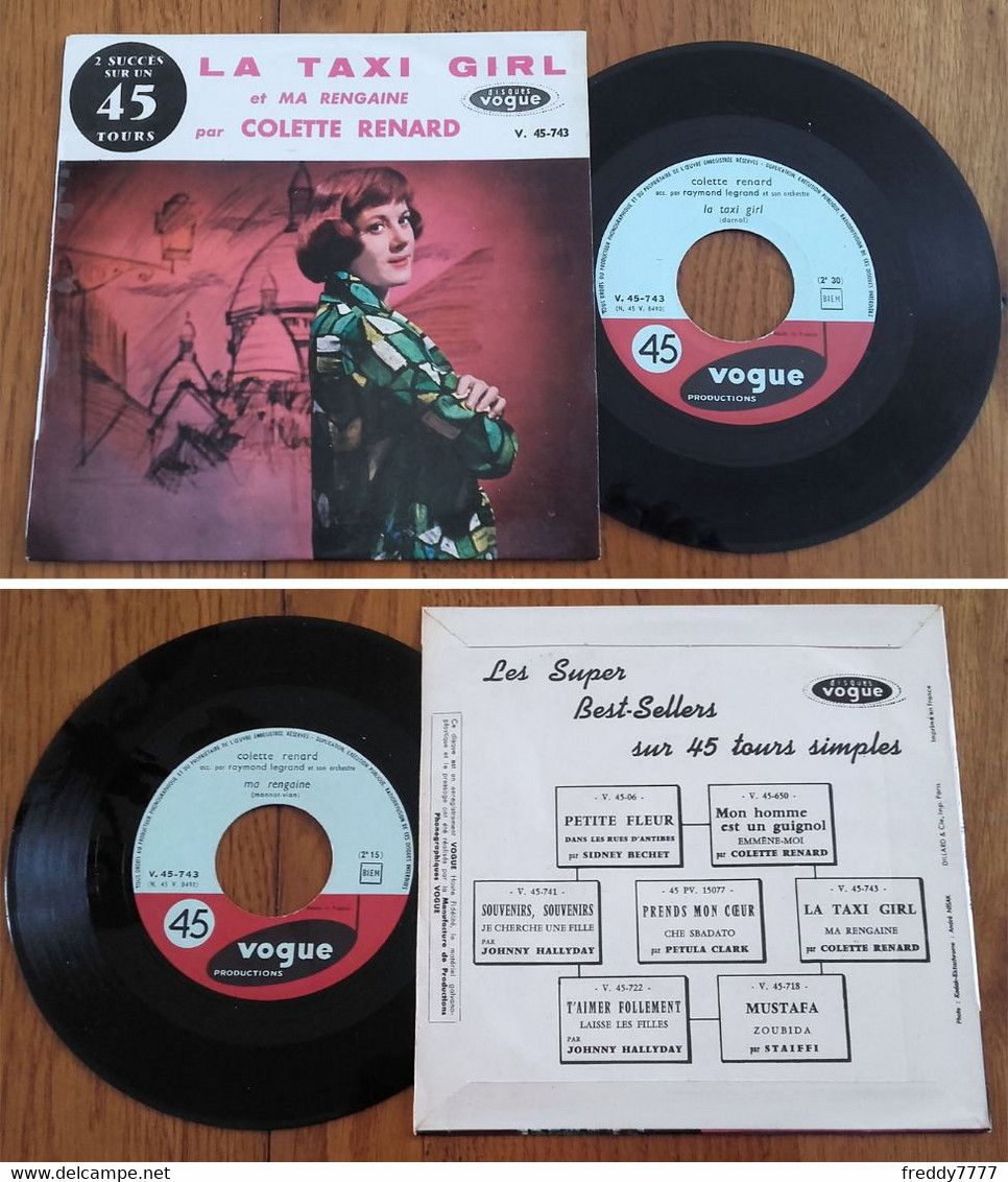 RARE French SP 45t RPM BIEM (7") COLETTE RENARD (Juke Box, 1960) - Collector's Editions