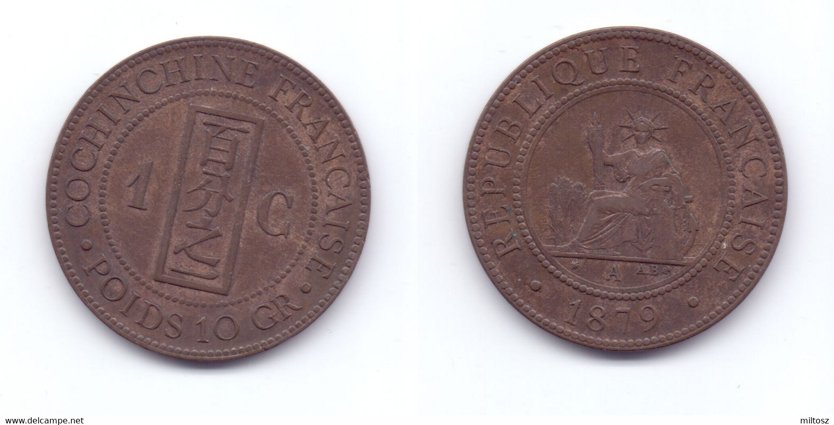 French Indochina 1 Cent 1879 A - Viêt-Nam