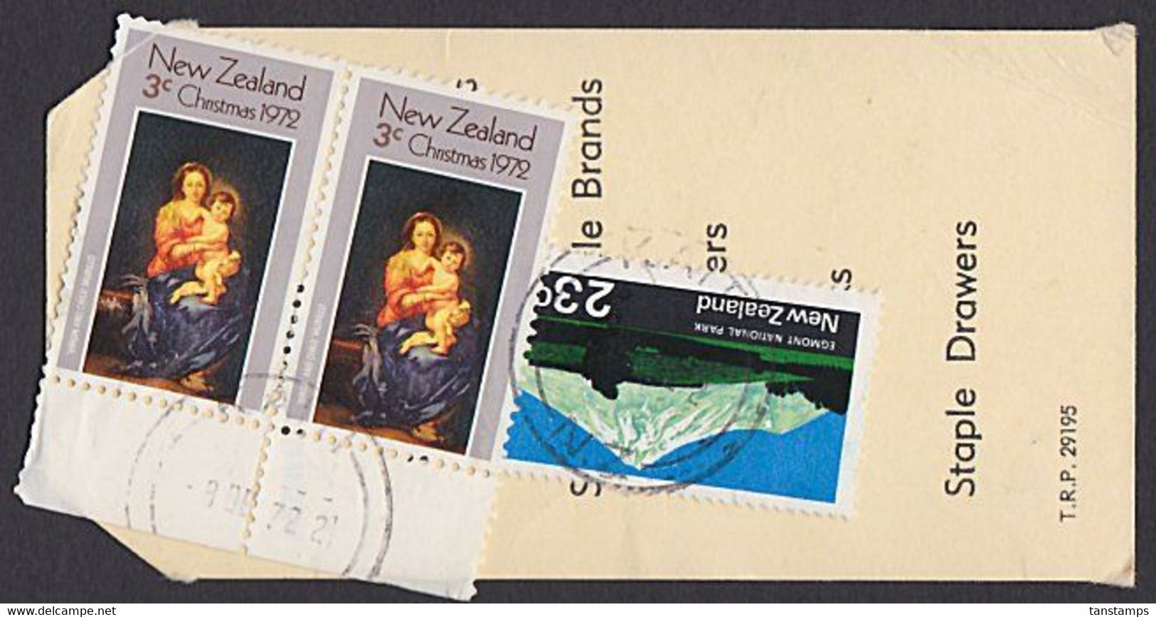 NEW ZEALAND 1972 PARCEL TAG - Covers & Documents