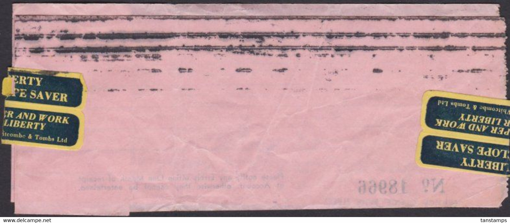 NEW ZEALAND CINDERELLA ENVELOPE SAVER STICKER LABEL DURING WWII PAPER SHORTAGE - Covers & Documents