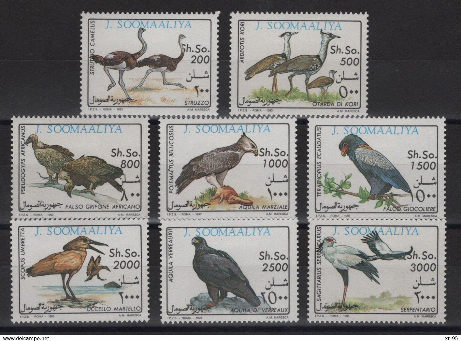 Somalie - N°403 à 410 - Faune - Oiseaux - Cote 55€ - * Neufs Avec Trace De Charniere - Somalia (1960-...)