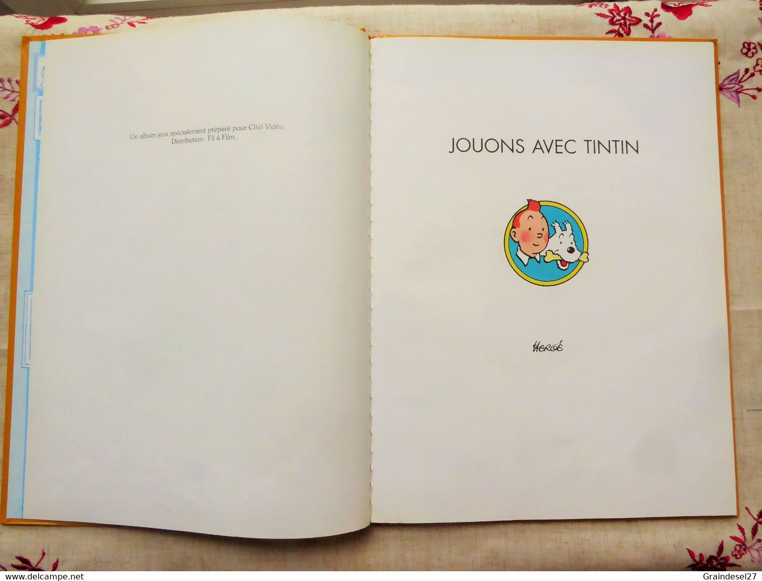 Album de jeu "Jouons avec Tintin" Hergé 1991. Etat neuf