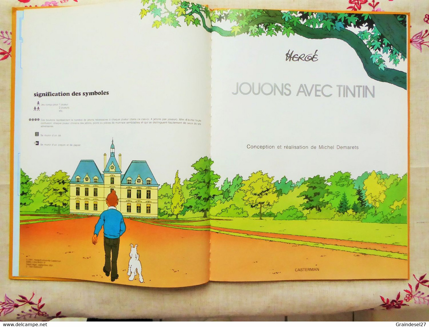 Album de jeu "Jouons avec Tintin" Hergé 1991. Etat neuf