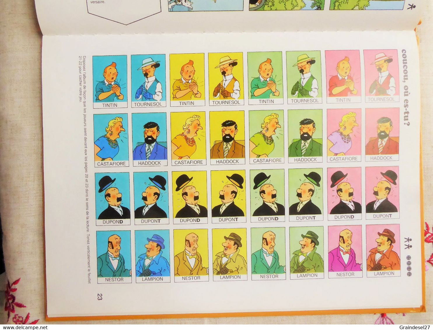 Album de jeu "Jouons avec Tintin" Hergé 1991. Etat neuf