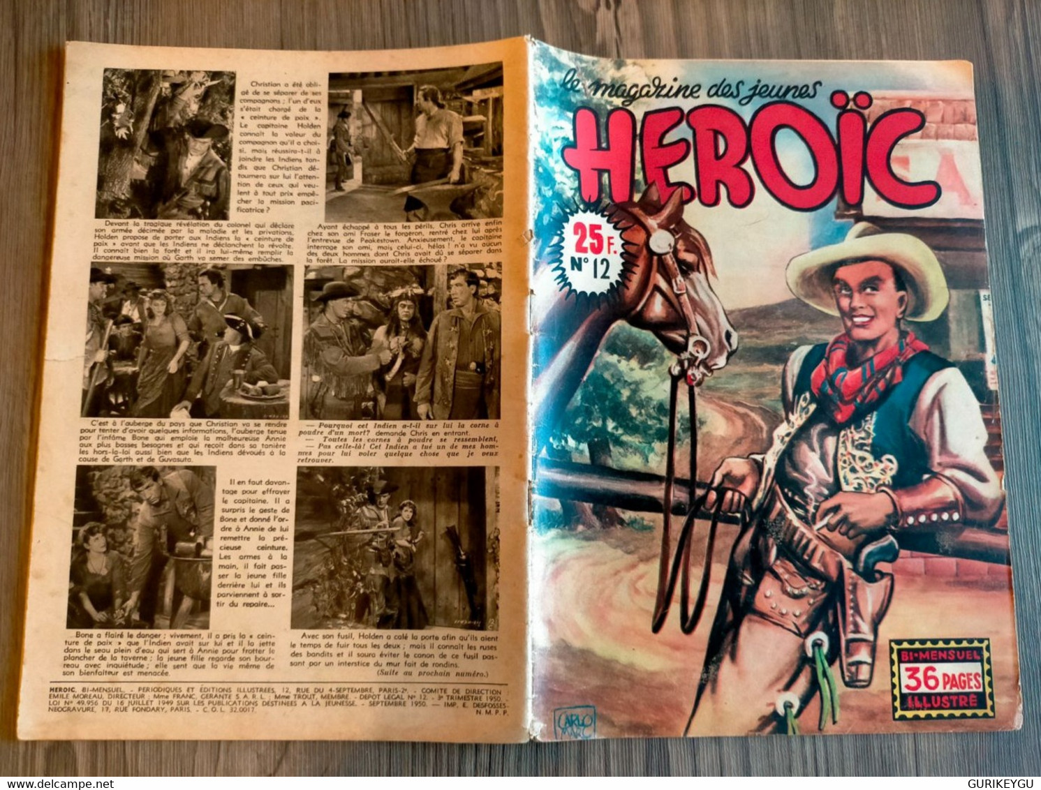 HEROIC N° 12 LE SECRET DE YUMA Les Conquérants D'un Monde Les Aventures De TIM FELIX ET NESTOR TILLERAND SAGE 5/09/1950 - Sagédition