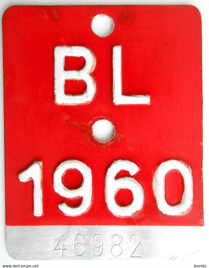 Velonummer Basel-Land BL 60 - Plaques D'immatriculation