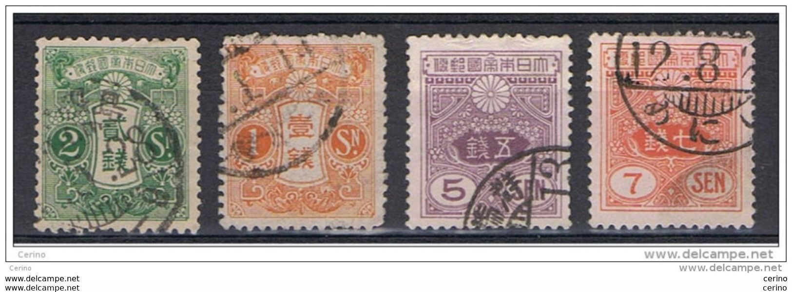 JAPAN:  1913/37  COAT  OF  ARMS  -  LOT  4  USED  STAMPS  -  YV/TELL. 120//251 - Gebruikt