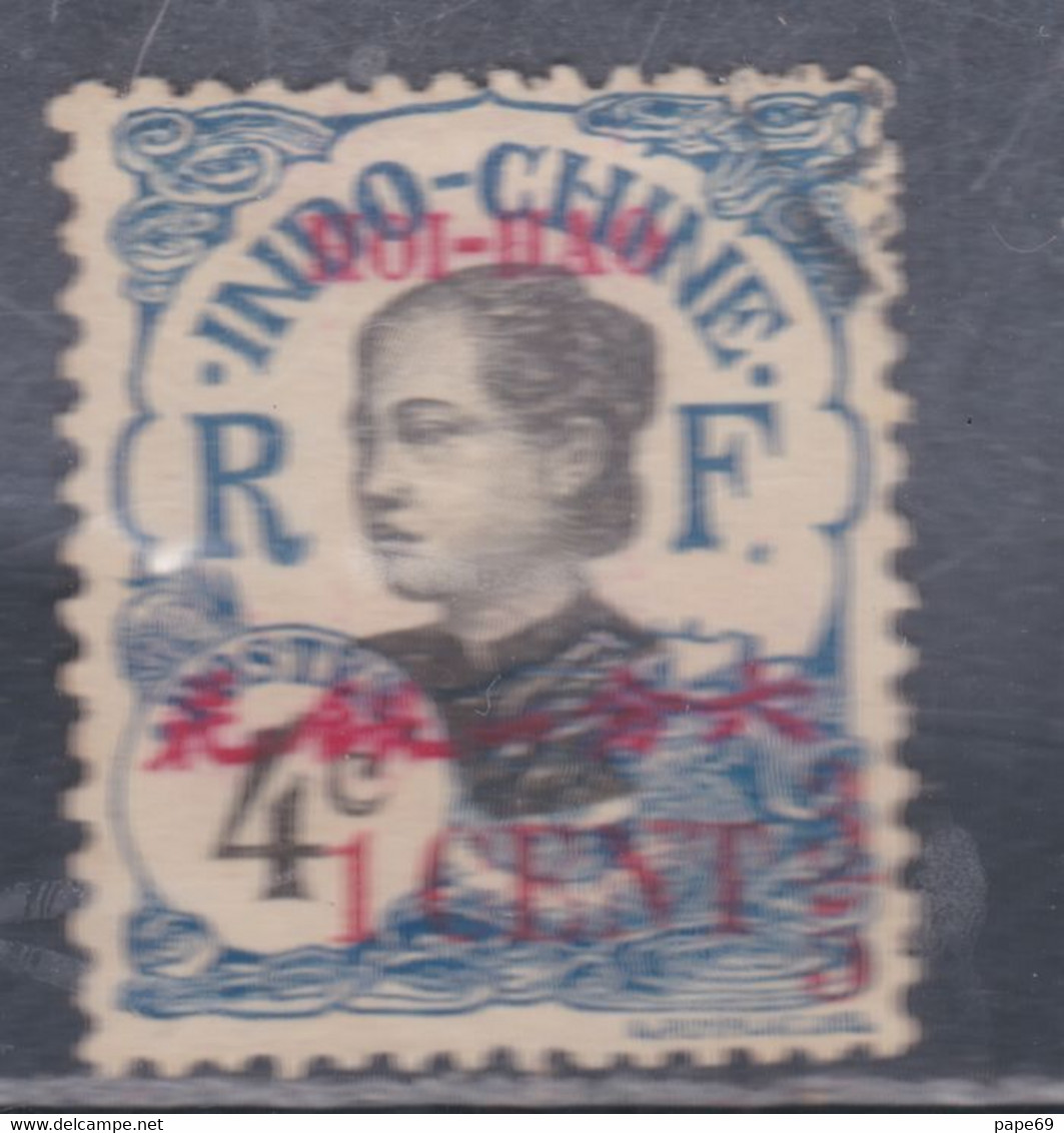 Hoï-Hao N° 68 (.) Timbres D'Indochine Surchargés : 13/5 C. Sur 4 C. Bleu Neuf Sans Gomme Sinon TB - Unused Stamps