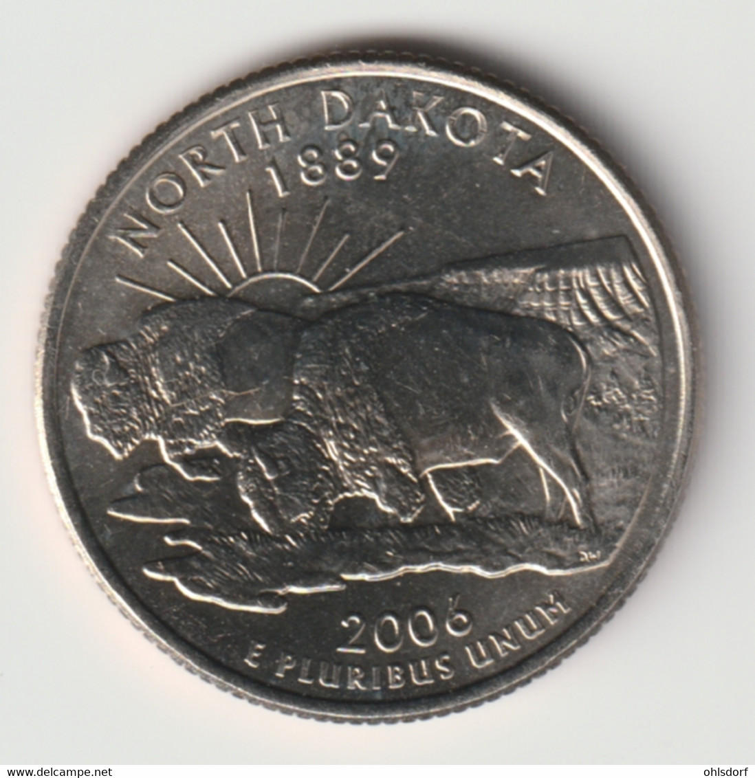 U.S.A. 2006 D: Quarter, North Dakota, KM 385 - 1999-2009: State Quarters