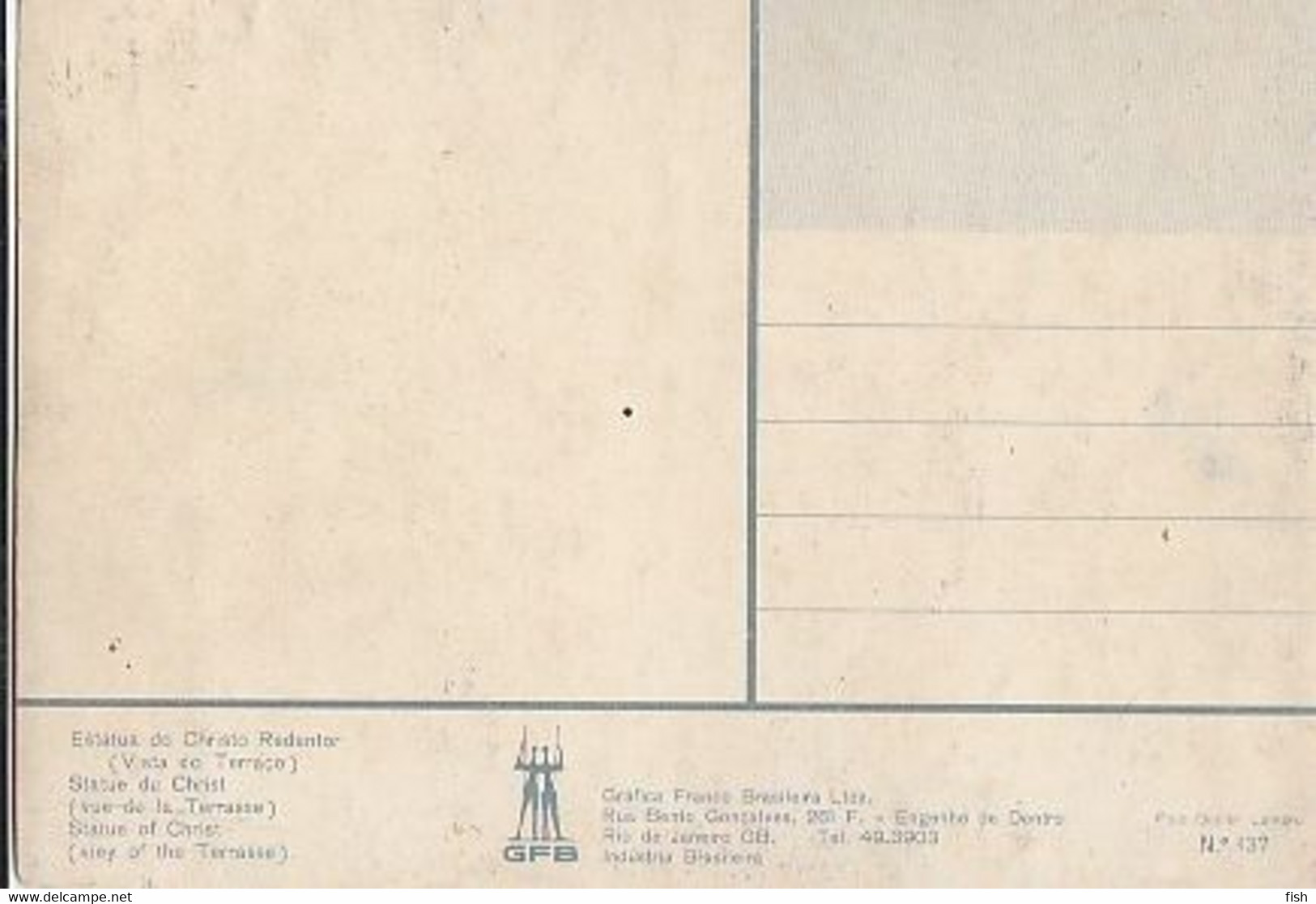 Brazil ** & Postal, Rio De Janeiro, Christ The Redeemer, View From The Terrace, Franco Brasileira Graphic (137) - Monumente