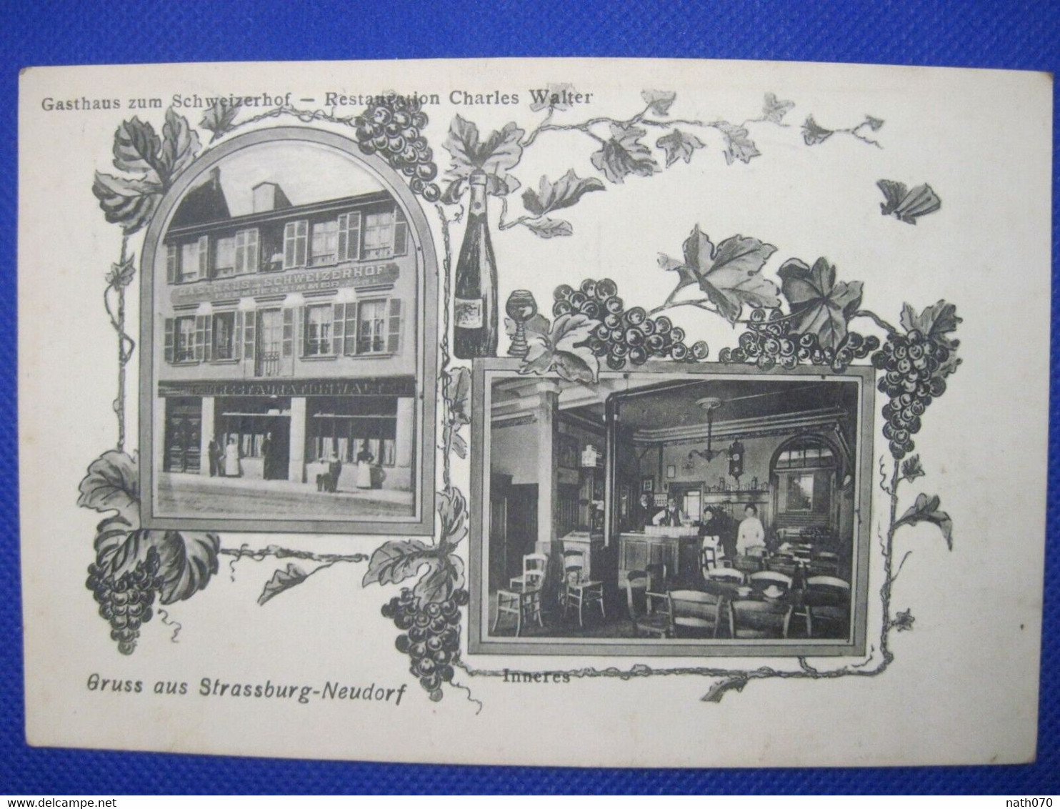 AK 1907 CPA Gruss Aus Strassburg Neudorf DR Gasthaus Zum Schweizerhof Alsace Elsass Deutsches Reich Strasbourg - Hotels & Restaurants