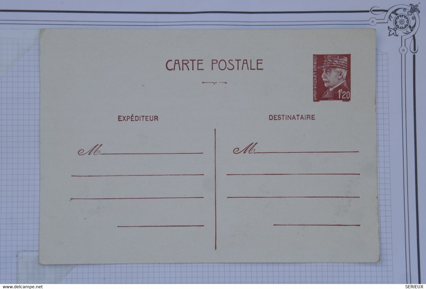 BE3 FRANCE  CARTE ENTIER PETAIN   1897 NON VOYAGé+++ - Autres & Non Classés