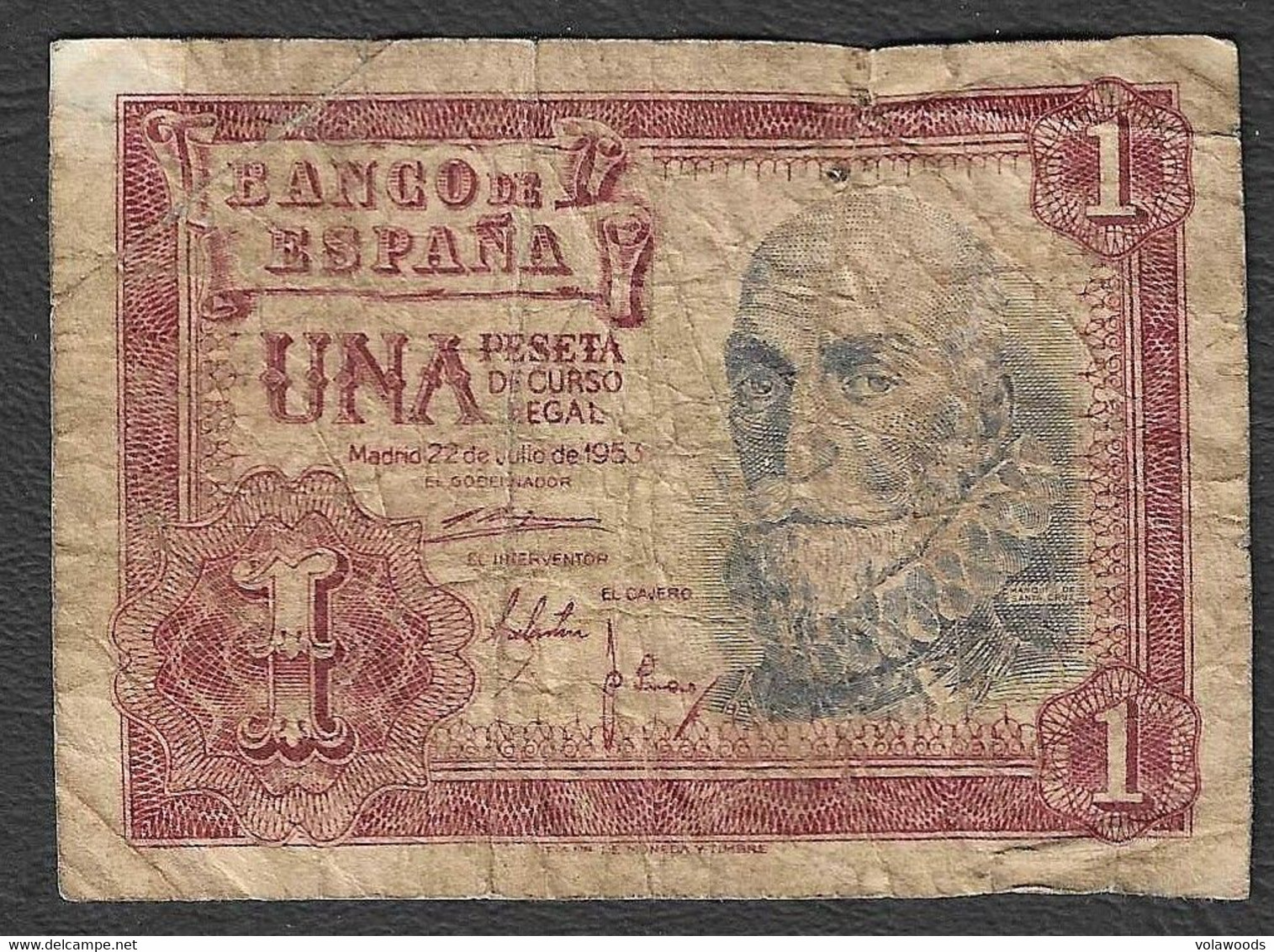 Spagna - Banconota Circolata Da 1 Peseta P-139a.2 - 1953 #17 - 1-2 Pesetas