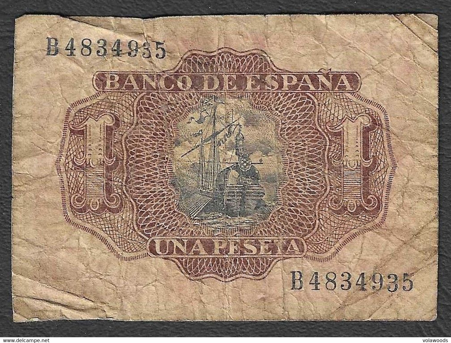 Spagna - Banconota Circolata Da 1 Peseta P-139a.2 - 1953 #17 - 1-2 Pesetas