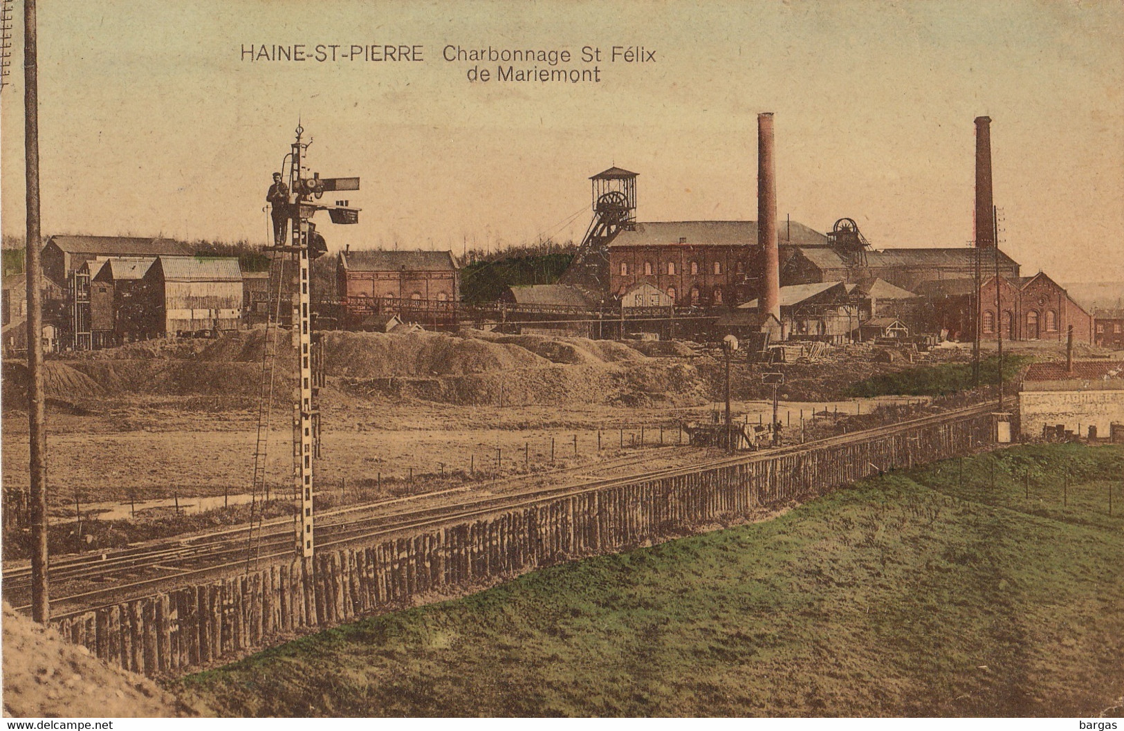 Carte Postale La Louvière Haine Saint Pierre Charbonnage Saint Félix De Mariemont - La Louvière