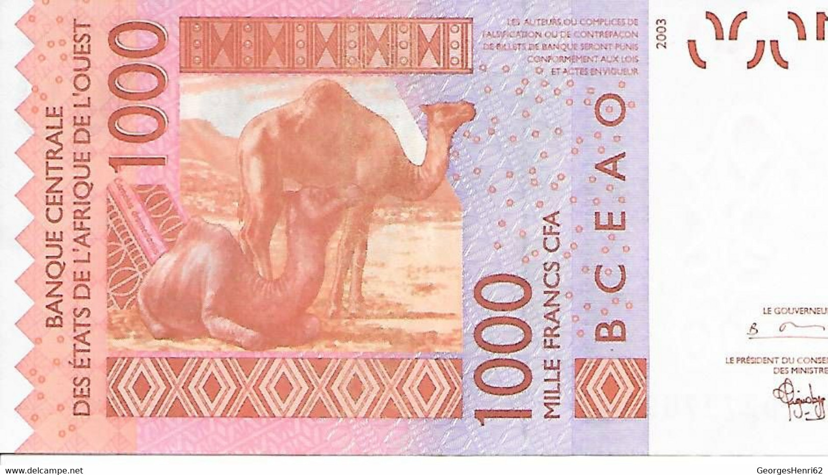 AFRIQUE - BURKINA FASO - 1.000 Francs - 2003 - Burkina Faso