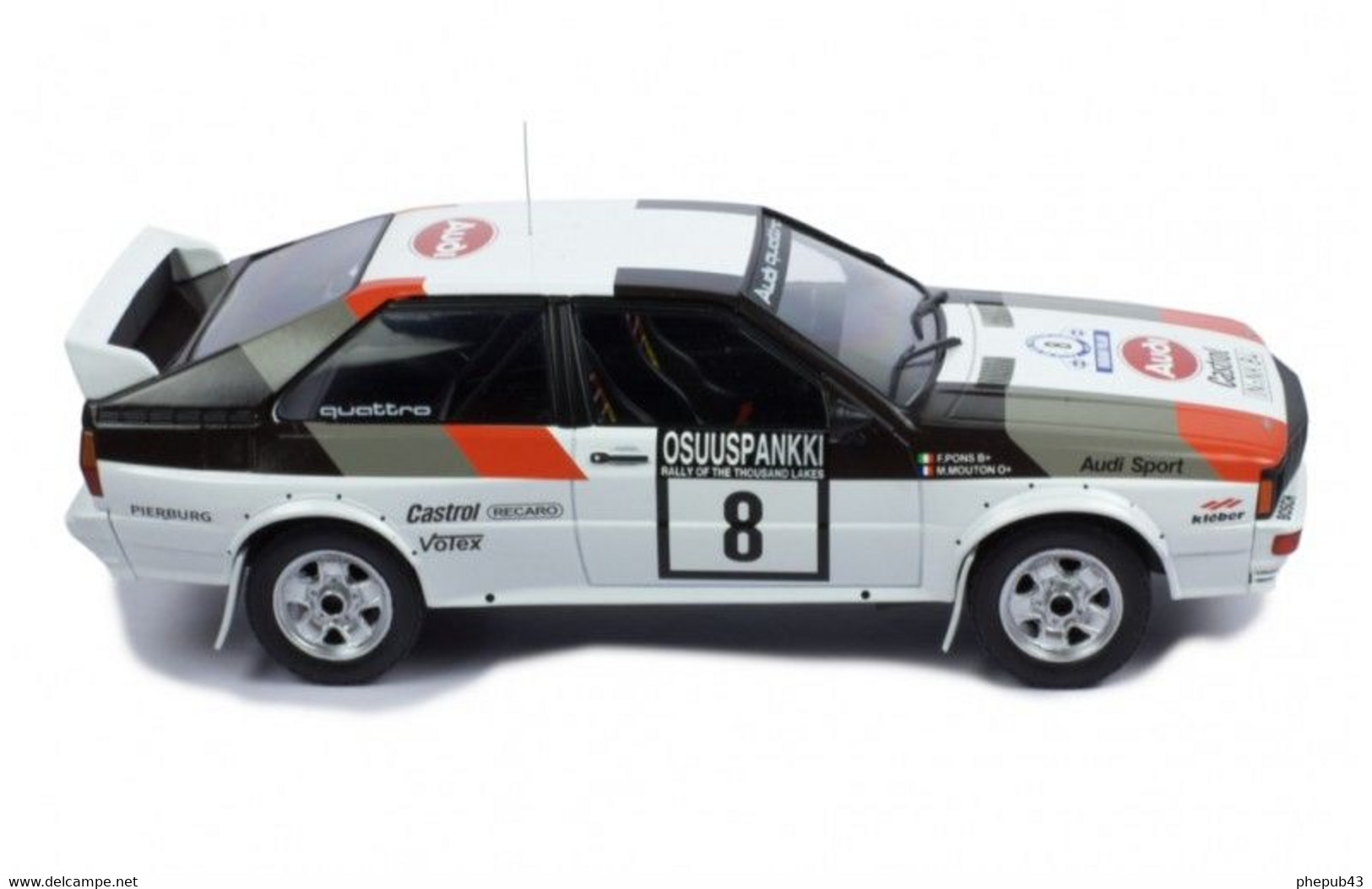 Audi Quattro - Michèle Mouton/Fabrizia Pons - Rally 1000 Lakes 1982 #8 - Ixo (1:18) - Ixo