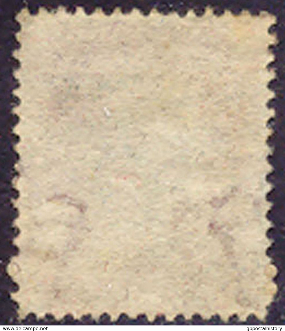 GB QV 1d Pl.201 (DI) Superb Used Rare Watermark VARIETY: BISECTED Watermark (part Of Crown At Left And Part At Right), R - Usados