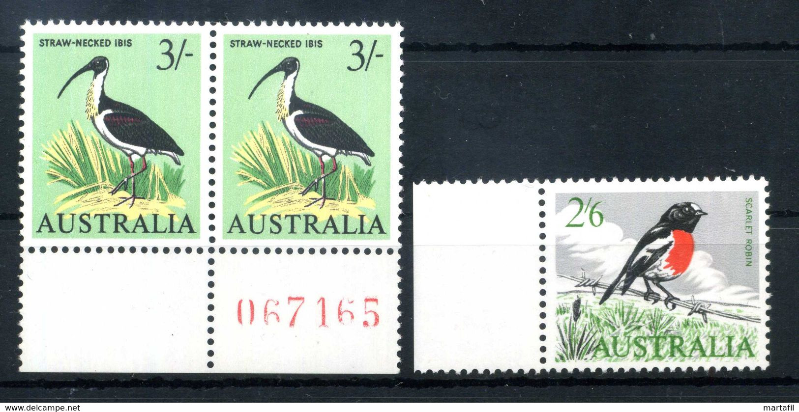 1964 AUSTRALIA Uccelli Birds Lot MNH **, Australian Birds, Ibis, Robin - Ungebraucht