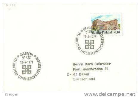 FINLAND 1973 EUROPALIA  POSTMARK - Brieven En Documenten