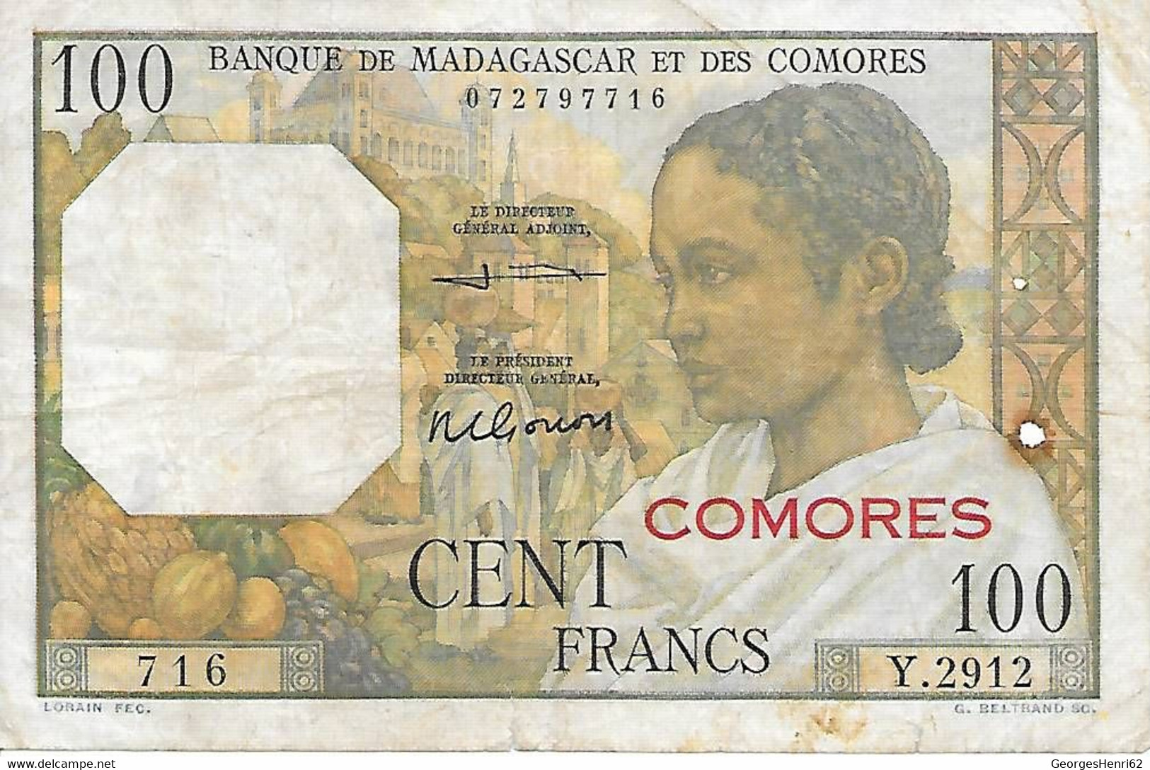 AFRIQUE - COMORES - 100 Francs - 1963 - (3)b - Comoren