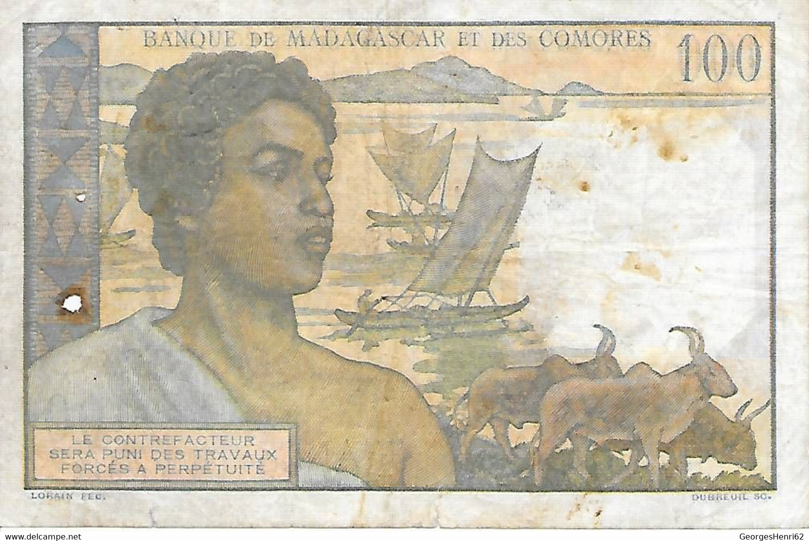 AFRIQUE - COMORES - 100 Francs - 1963 - (3)b - Komoren