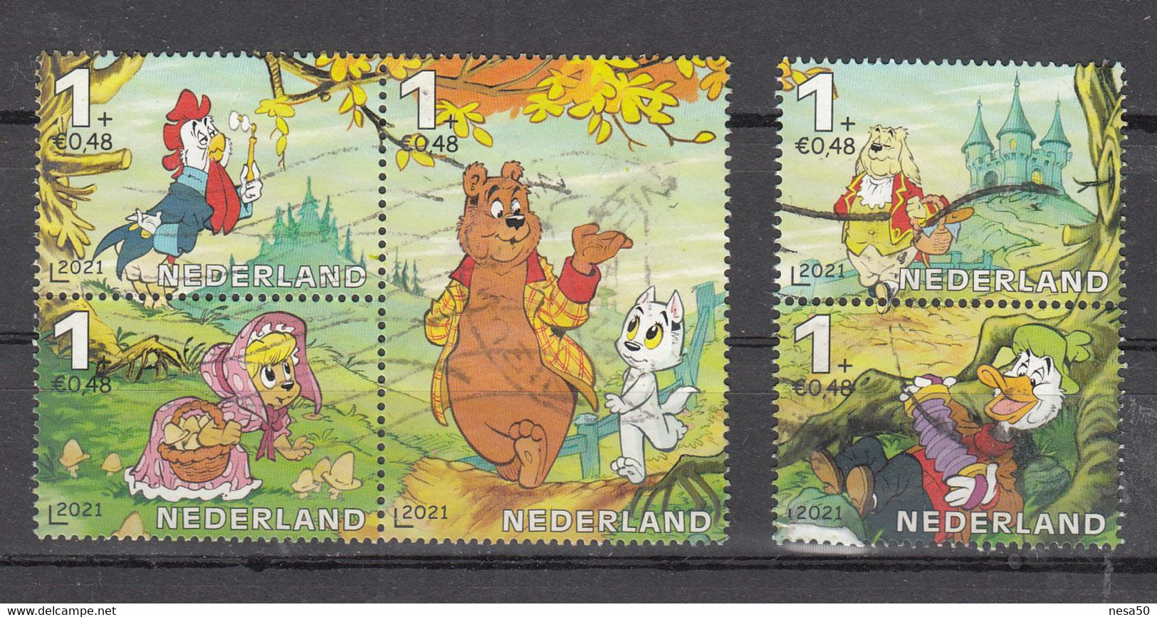 Nederland 2021 Nvph Nr ??, Mi Nr 4058 - 4062 , Kinderpostzegels 2021 OLivier B. Bommet. Tom Poes, Strip - Used Stamps