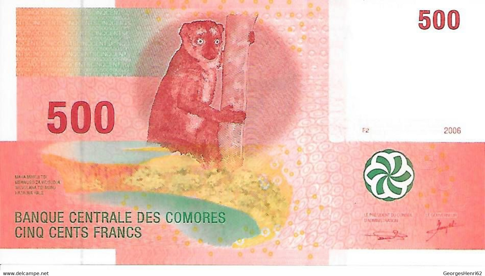 AFRIQUE - COMORES - 500 Francs - 2006 - (15)UI - Comoros