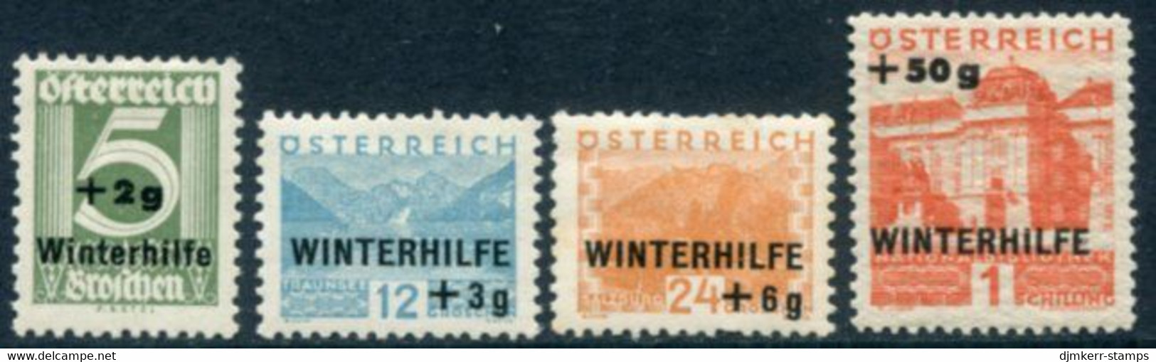 AUSTRIA 1933 Winter Relief LHM / *.  Michel 563-66 - Unused Stamps