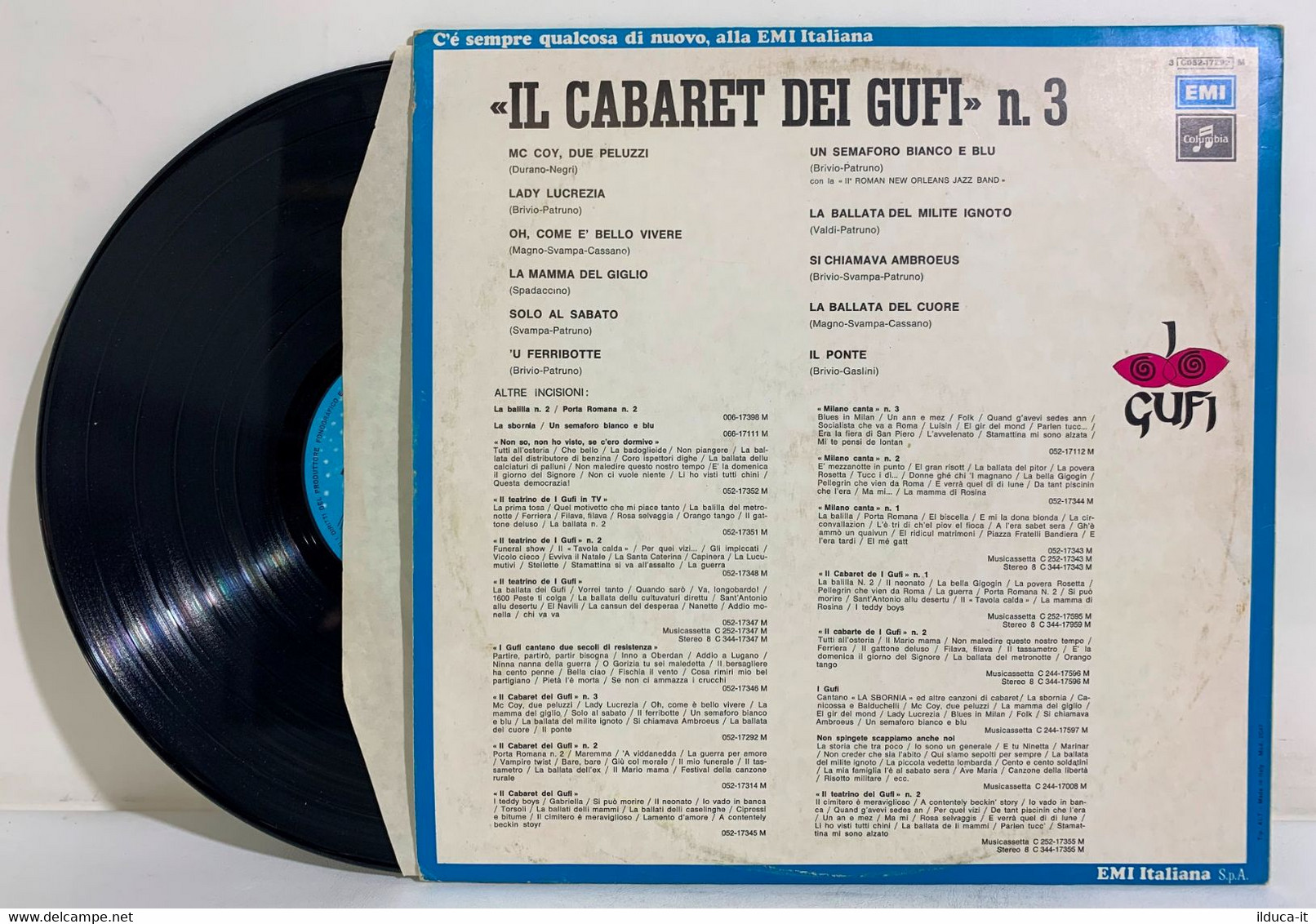 I108332 LP 33 Giri - Il Cabaret Dei Gufi N. 3 - Columbia 1968 - Andere - Italiaans