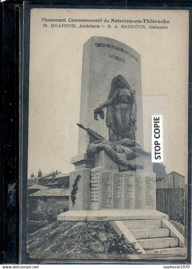 09-2022 - AMB40/62 -SOMME - 80 - NOUVION EN THIERACHE - Monument Aux Morts - - Nouvion