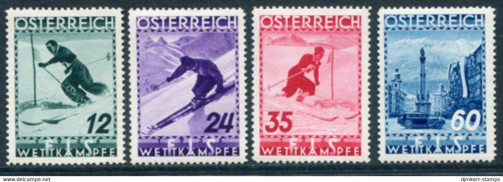 AUSTRIA 1936 Ski Championships MNH / **.  Michel 623-26 - Nuevos