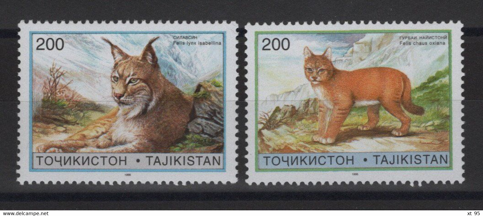 Tadjikistan - N°90 à 91 - Faune - Felins - Cote 7€ - * Neufs Avec Trace De Charniere - Tajikistan