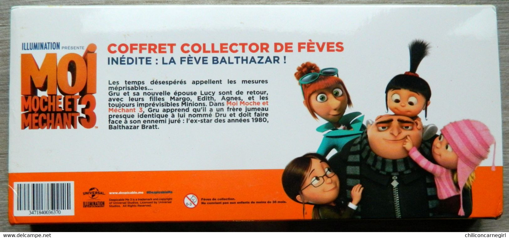 * Coffret Collector De 10 Fèves - Moi Moche Et Méchant 3 - Balthazar - ILLUMINATION - Minions - Dessins Animés