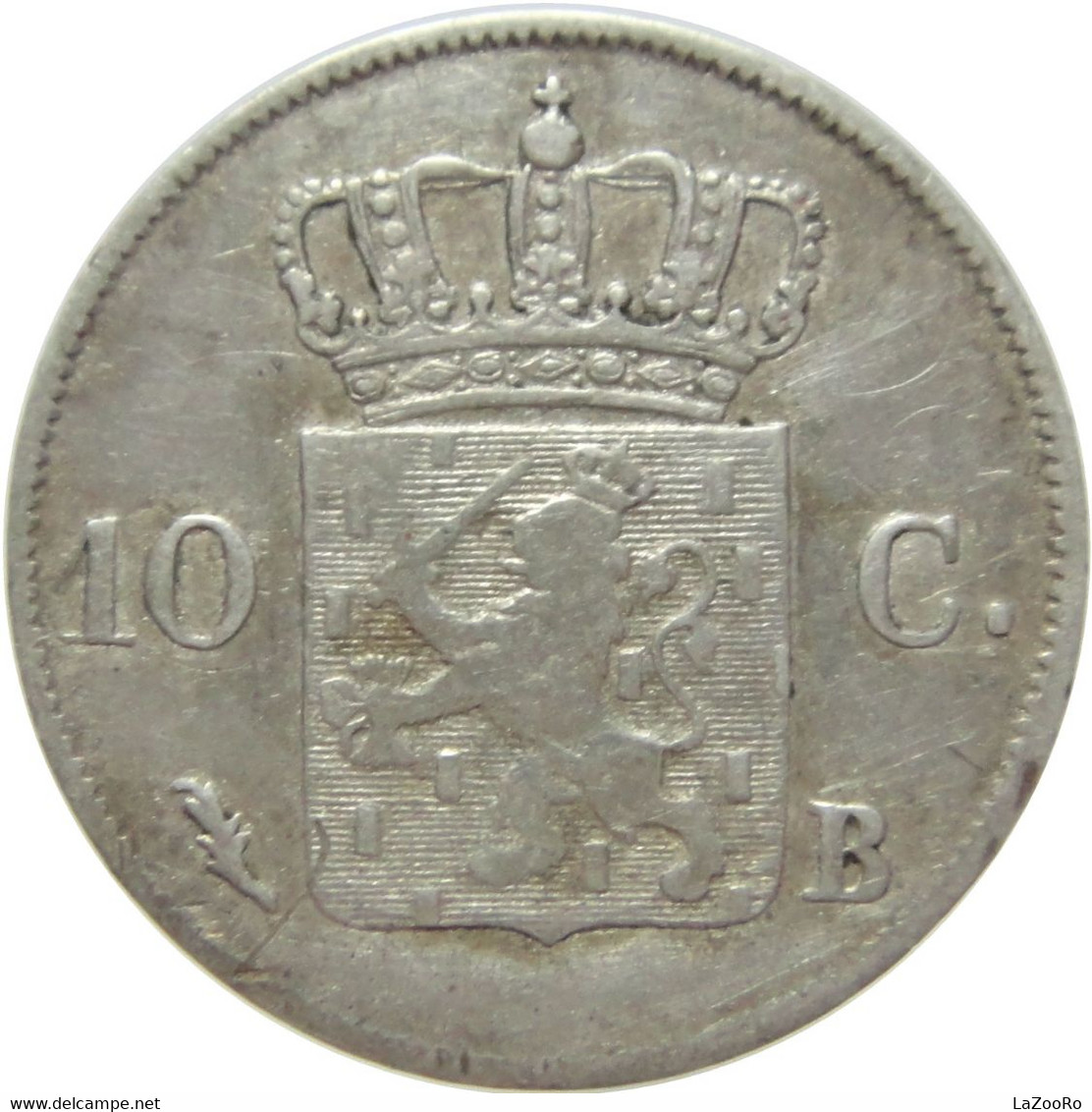 LaZooRo: Netherlands 10 Cents 1826 B VF / XF - Silver - 1815-1840: Willem I