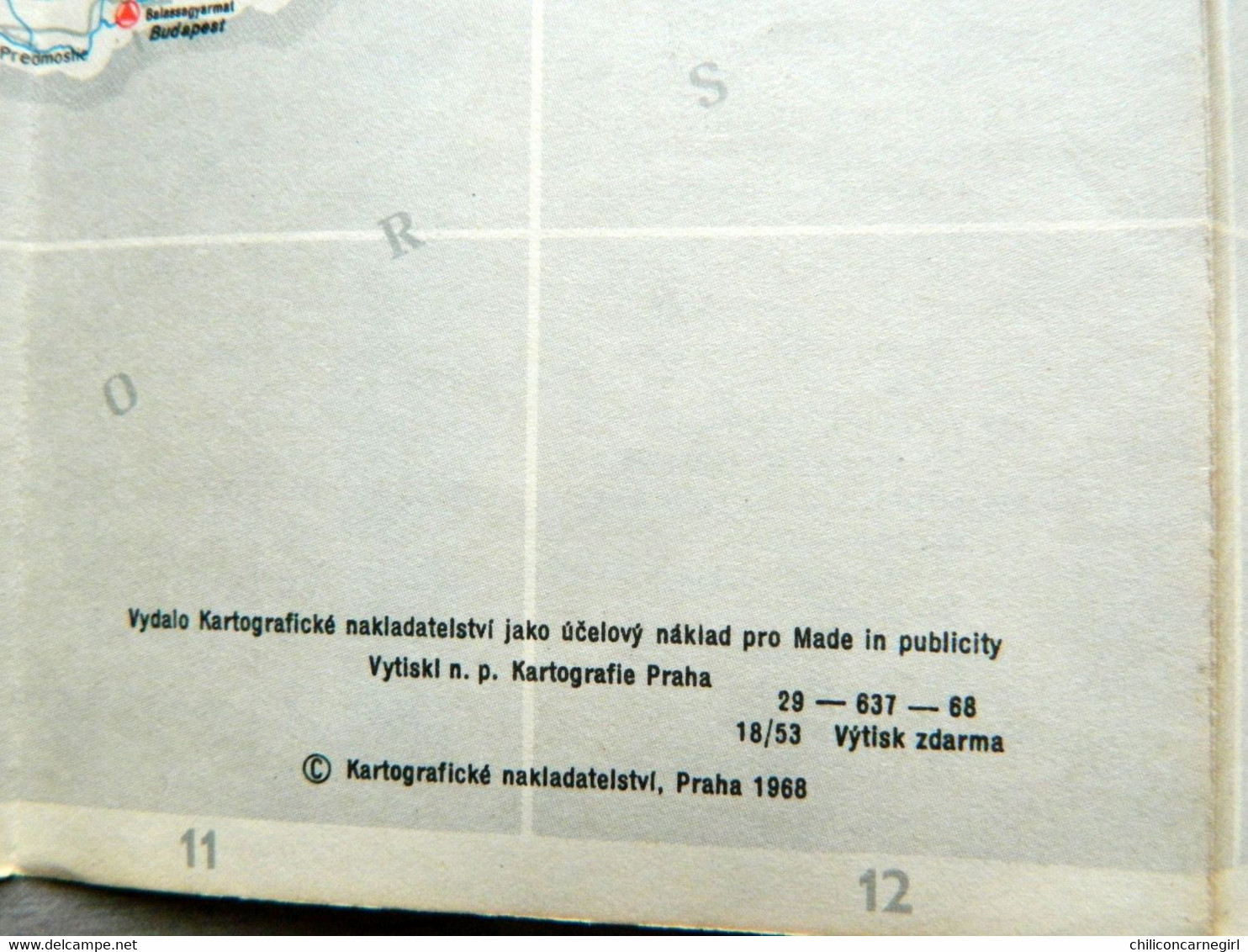 * Les Camps Pour Automobilistes En TCHÉCOSLOVAQUIE - CARTE PLAN 1968 - PRAGUE - PRAG - CZECHOSLOVAKIA - PRAHA - Topographical Maps