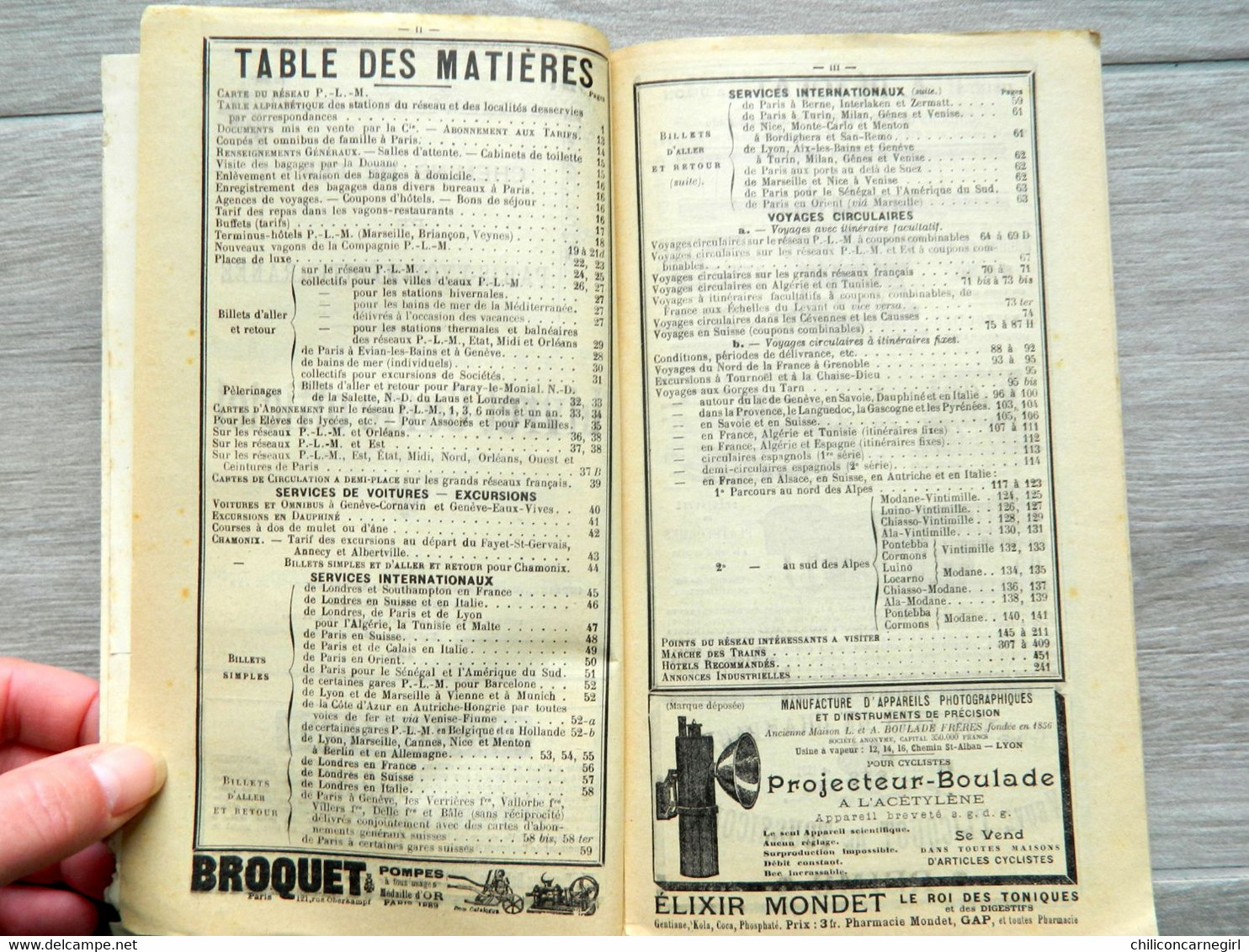 * P.L.M. - Horaires des Trains - Chemins de Fer - PARIS LYON MEDITERRANEE - Service 1900 - L'URBAINE - Carte - 510 Pages