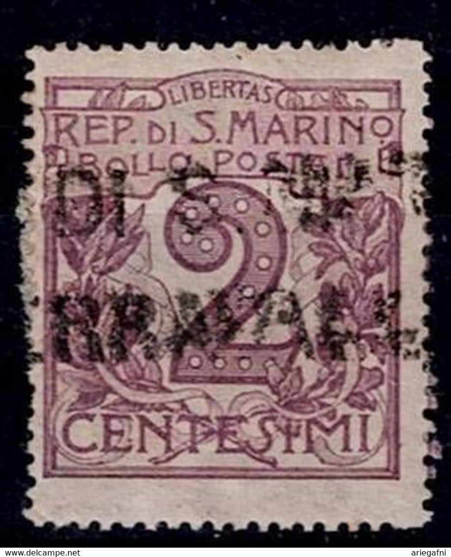SAN MARINO 1903 NUMBER AND MONTE TITANO MI No 34 USED VF!! - Oblitérés